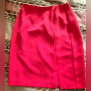 Red midi skirt